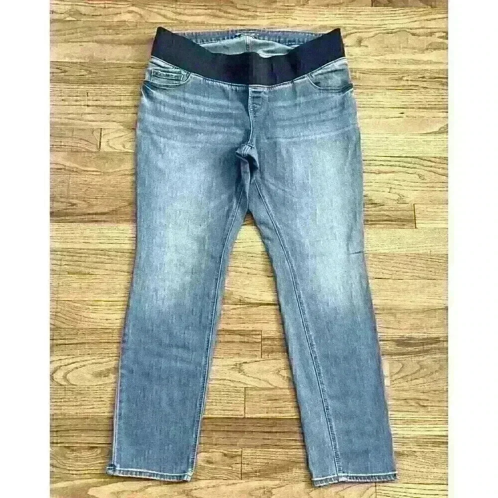 Old Navy Maternity Jeans Size 14 skinny Leg Front Low Panel